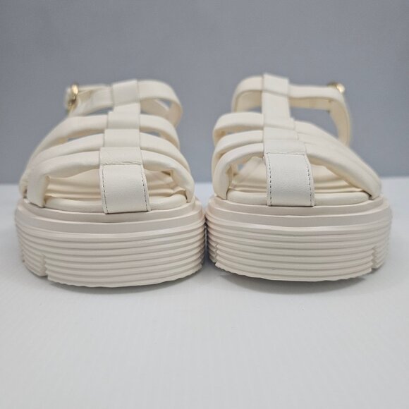 NEW Stuart Weitzman Nolita Sandal Women 11 Cream Caged Gladiator Chunky Platform - Picture 6 of 14